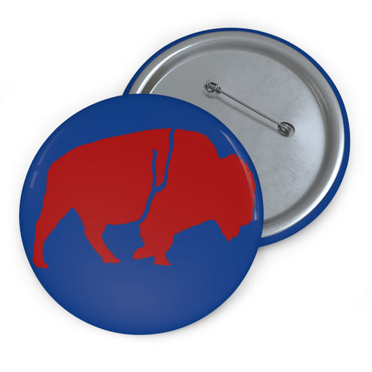 Blue & Red Standing Buffalo Pin — 3-inch