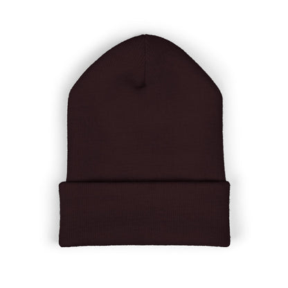 QKA White Standing Buffalo Embroidered Beanie