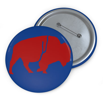 Blue & Red Standing Buffalo Pin — 3-inch