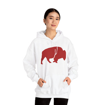 QKA Bills Backers Red Standing Buffalo Hoodie