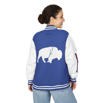 QKA Lake Standing Buffalo Letterman Jacket