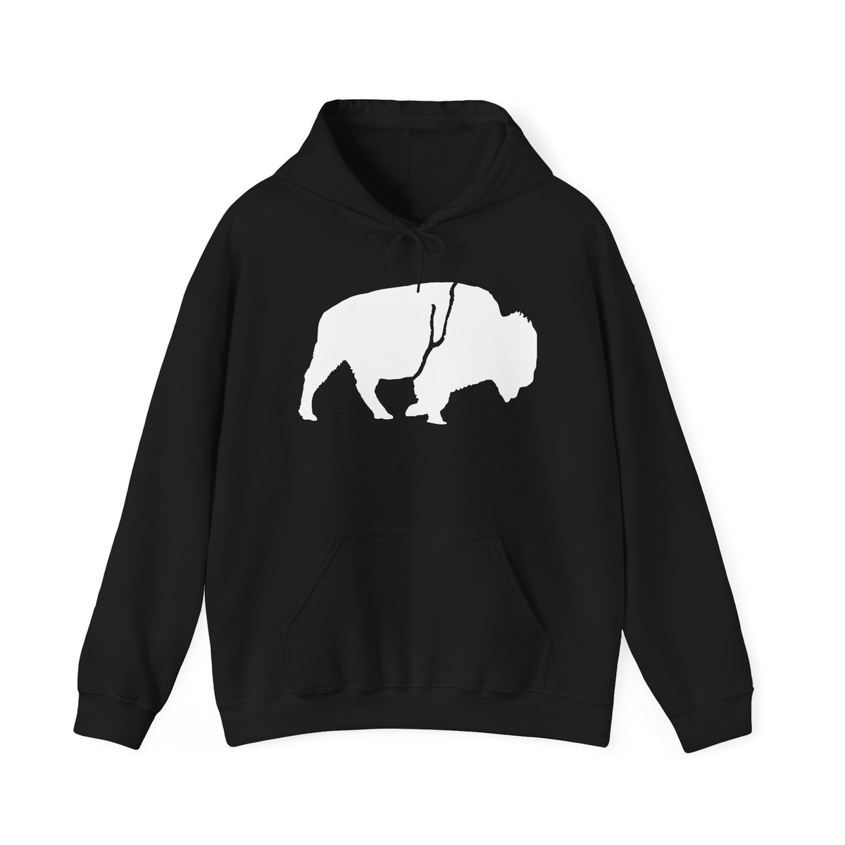 QKA Bills Backers White Standing Buffalo Hoodie