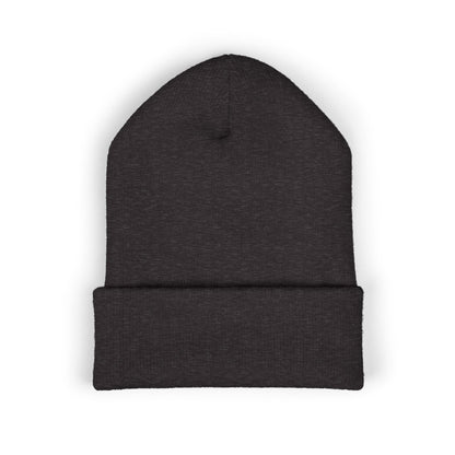 QKA White Standing Buffalo Embroidered Beanie