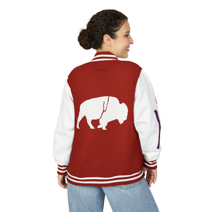 QKA Lake Standing Buffalo Letterman Jacket