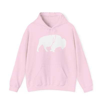 QKA Bills Backers White Standing Buffalo Hoodie