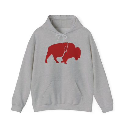 QKA Bills Backers Red Standing Buffalo Hoodie