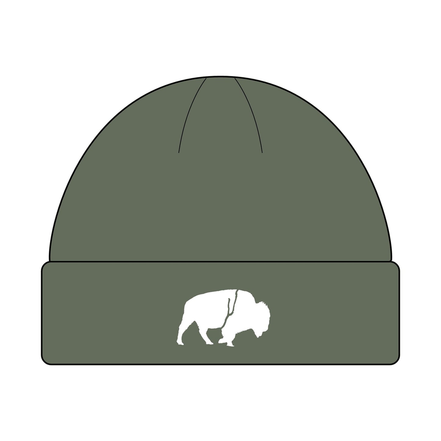 QKA Standing Buffalo Cuff Beanie