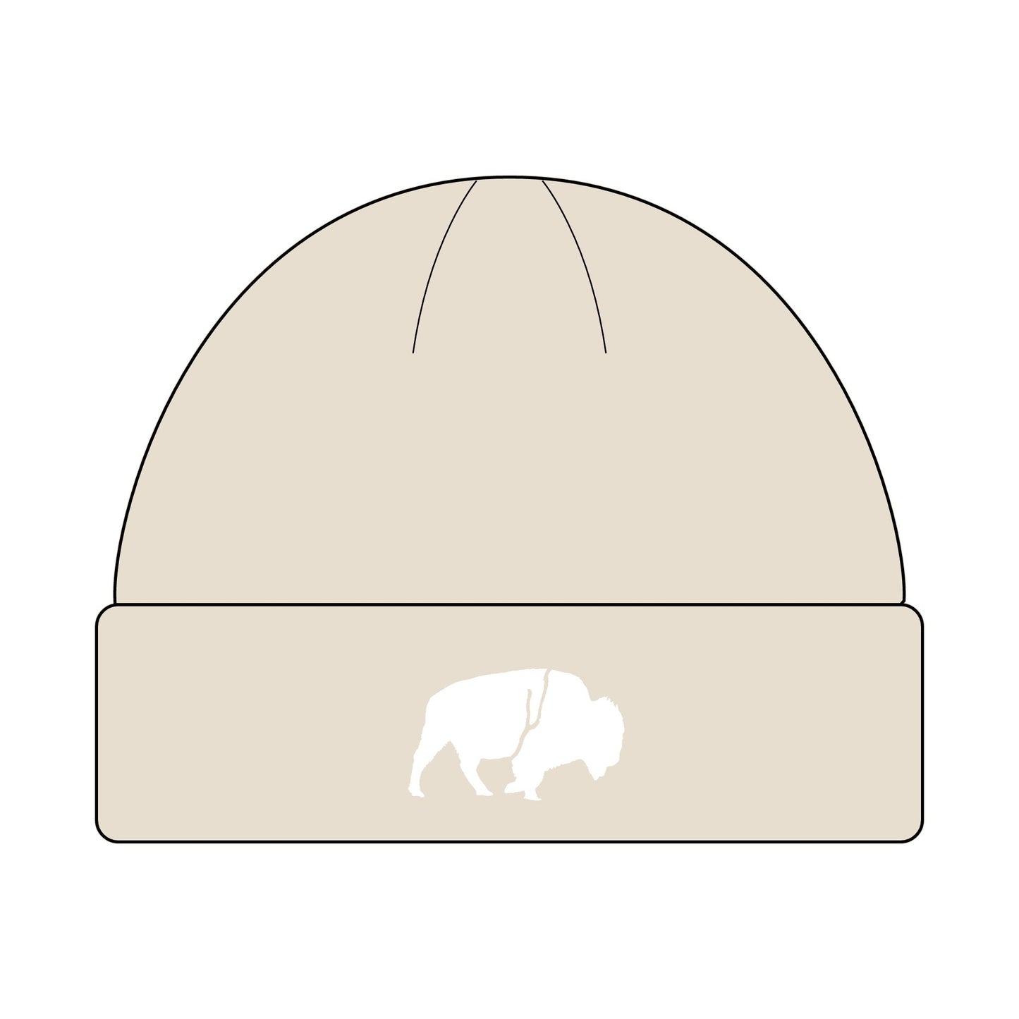 QKA Standing Buffalo Cuff Beanie