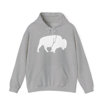QKA Bills Backers White Standing Buffalo Hoodie