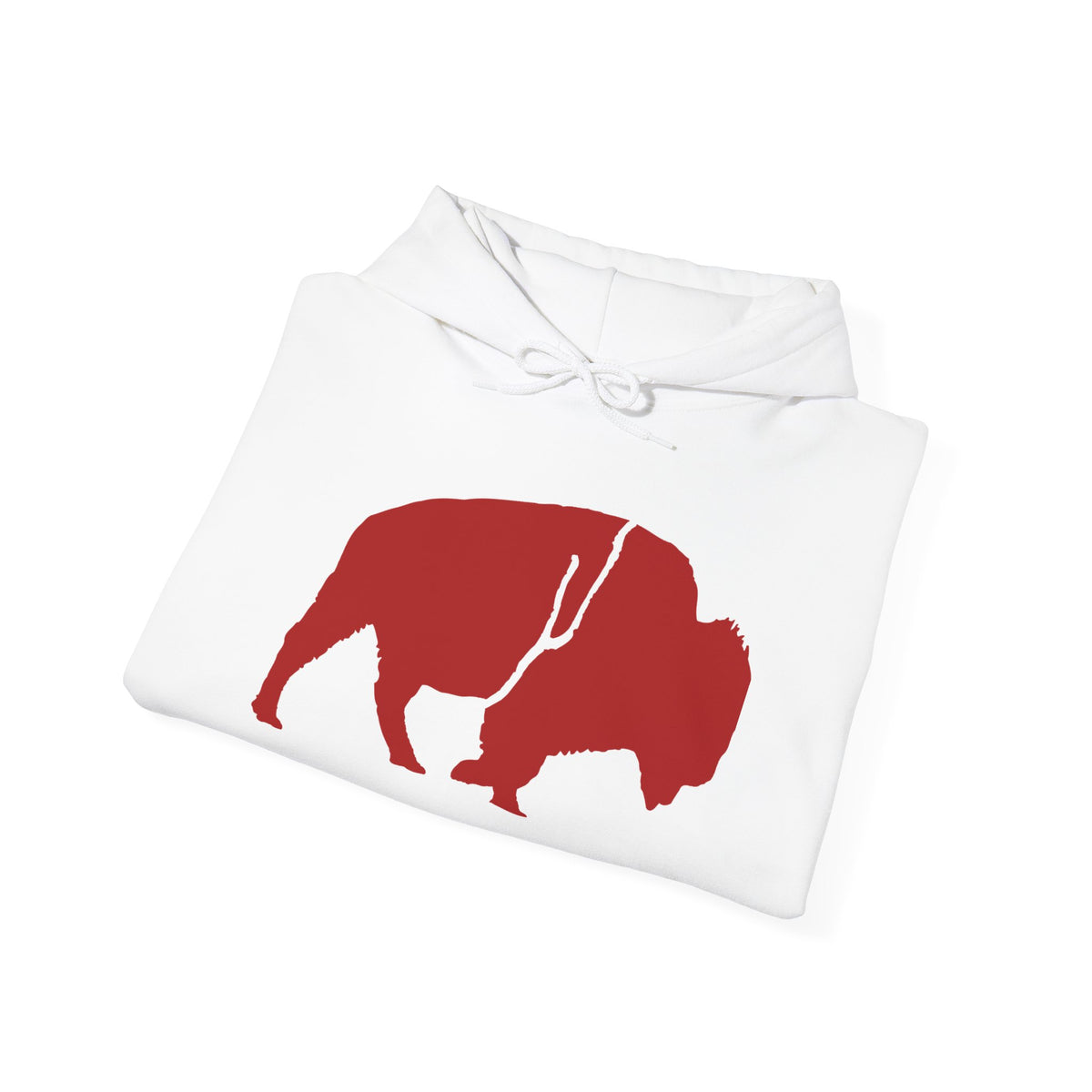 QKA Bills Backers Red Standing Buffalo Hoodie