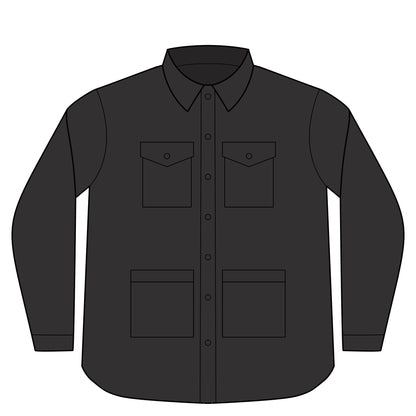 QKA Standing Buffalo Black Work Shirt