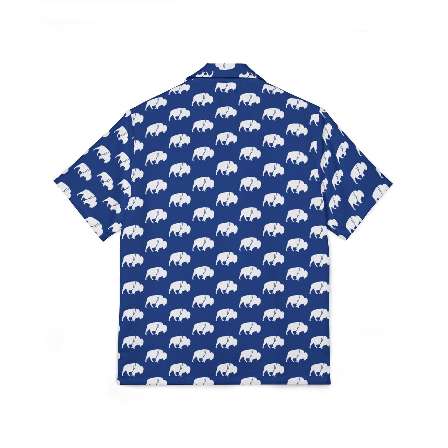 QKA Bills Backers White Standing Buffalo Hawaiian Shirt