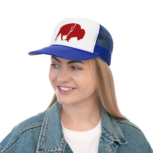 Trucker Cap QKA Bills Backers Red Standing Buffalo Icon