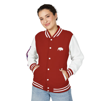 QKA Lake Standing Buffalo Letterman Jacket
