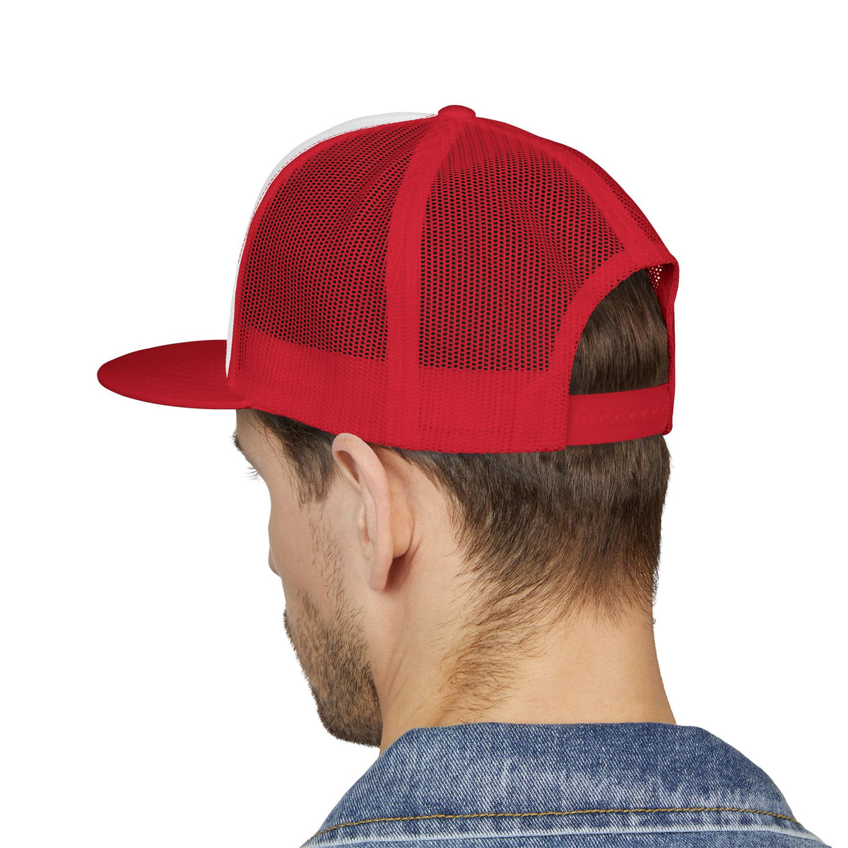 QKA Bills Backers Red Glitter Standing Buffalo Trucker Cap