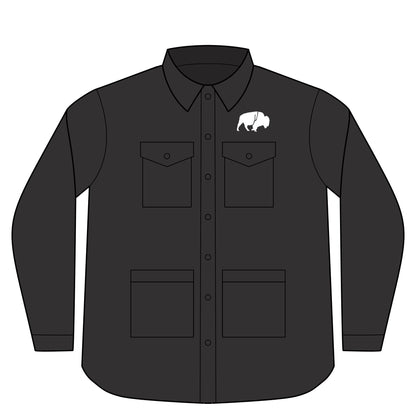QKA Standing Buffalo Black Work Shirt