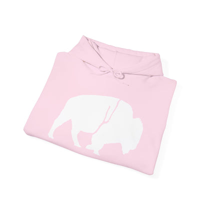 QKA Bills Backers White Standing Buffalo Hoodie