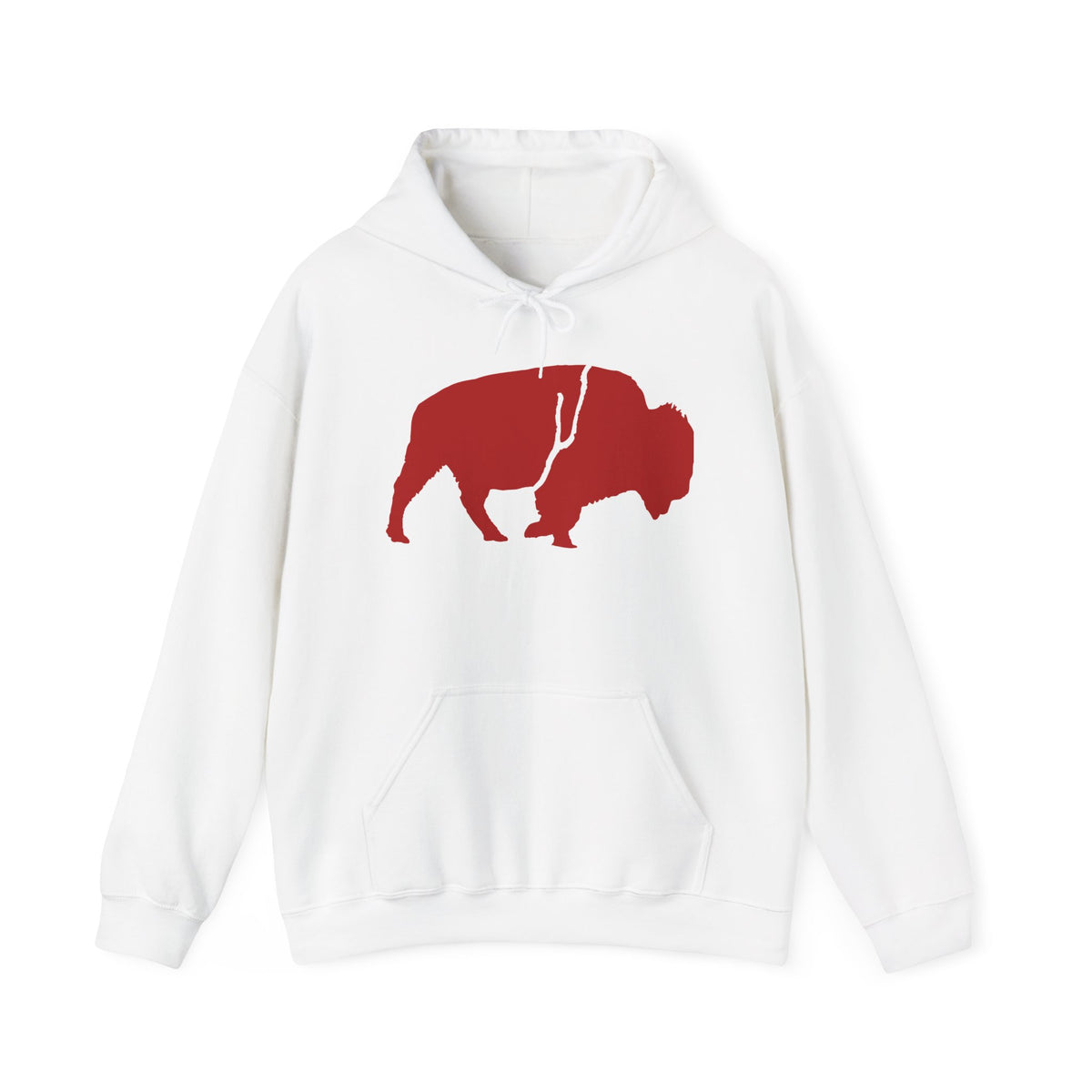 QKA Bills Backers Red Standing Buffalo Hoodie