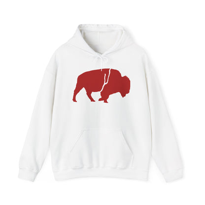 QKA Bills Backers Red Standing Buffalo Hoodie