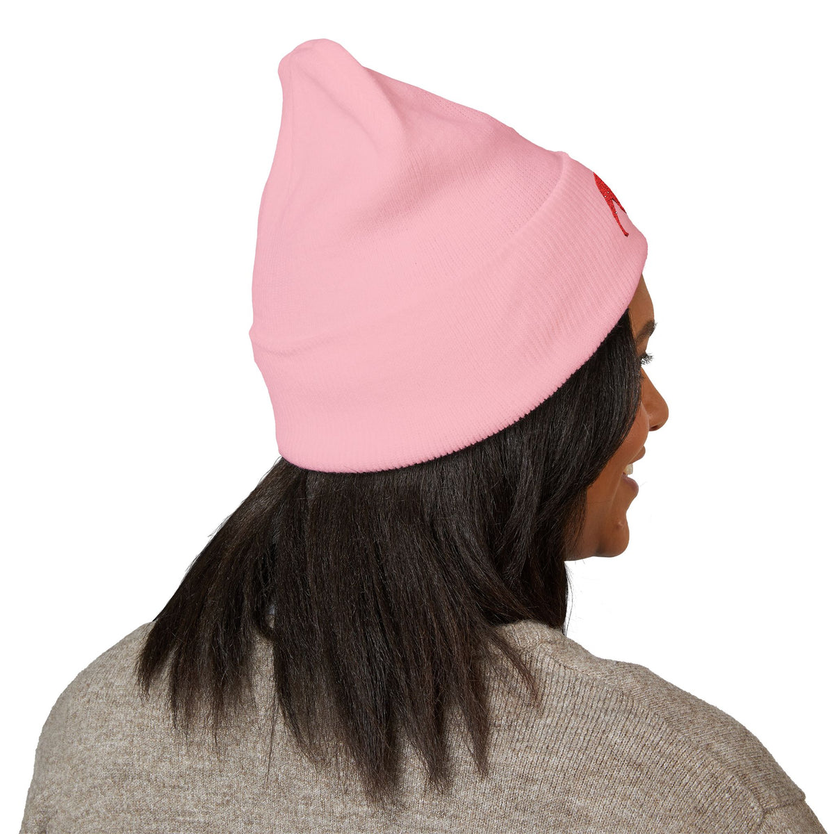 QKA Red Standing Buffalo Embroidered Beanie