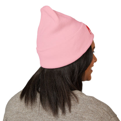 QKA Red Standing Buffalo Embroidered Beanie