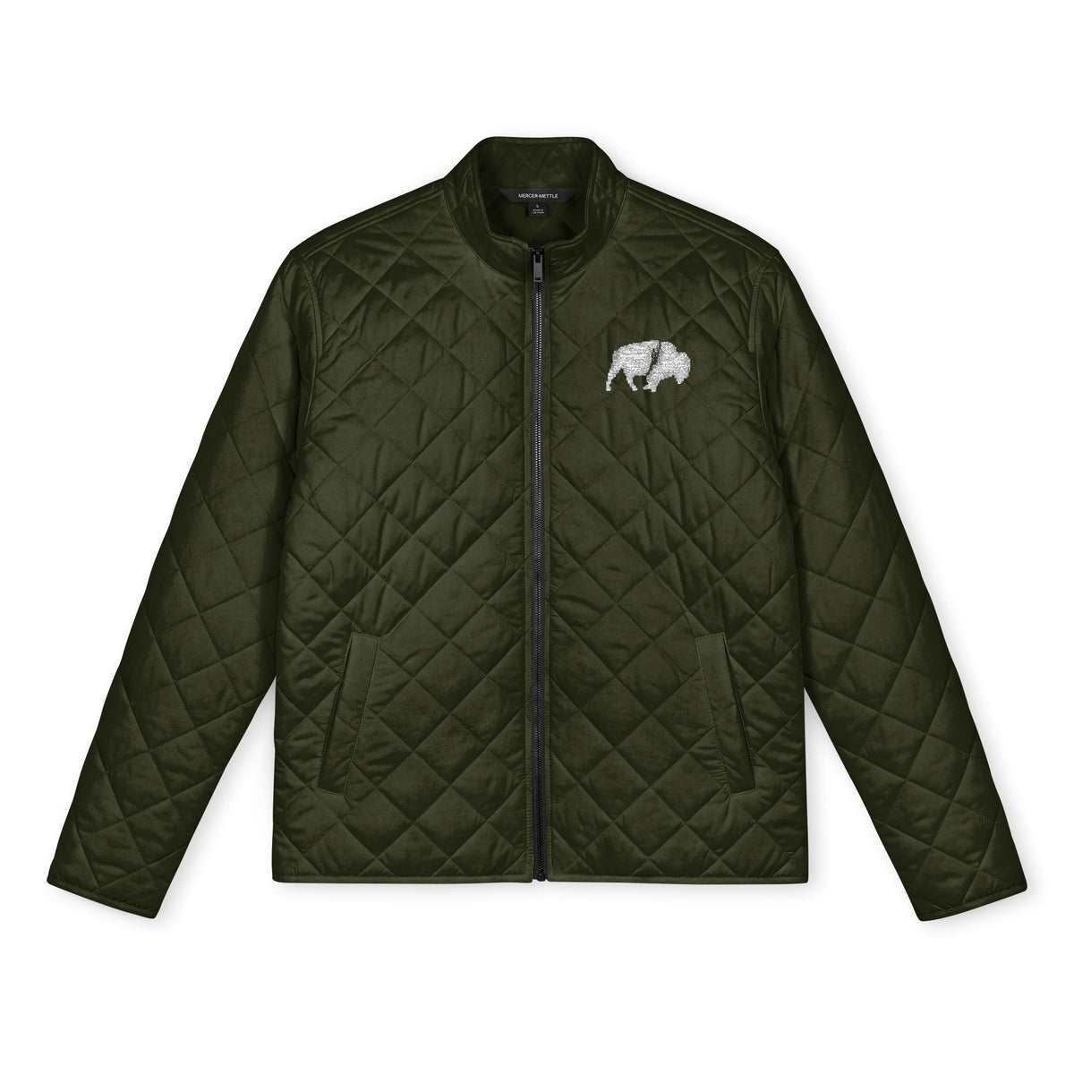 QKA Standing Buffalo Embroidered Quilted Jacket