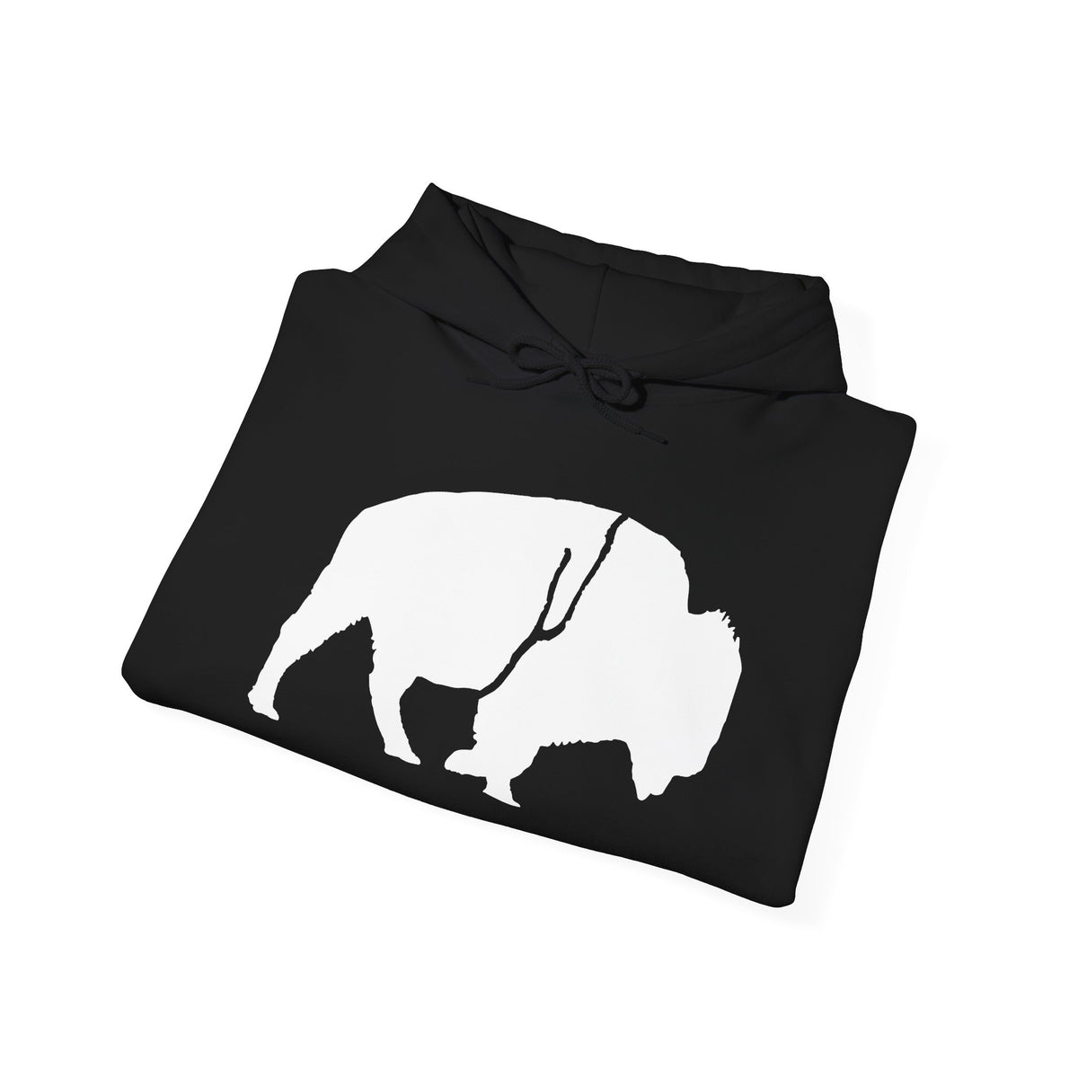 QKA Bills Backers White Standing Buffalo Hoodie