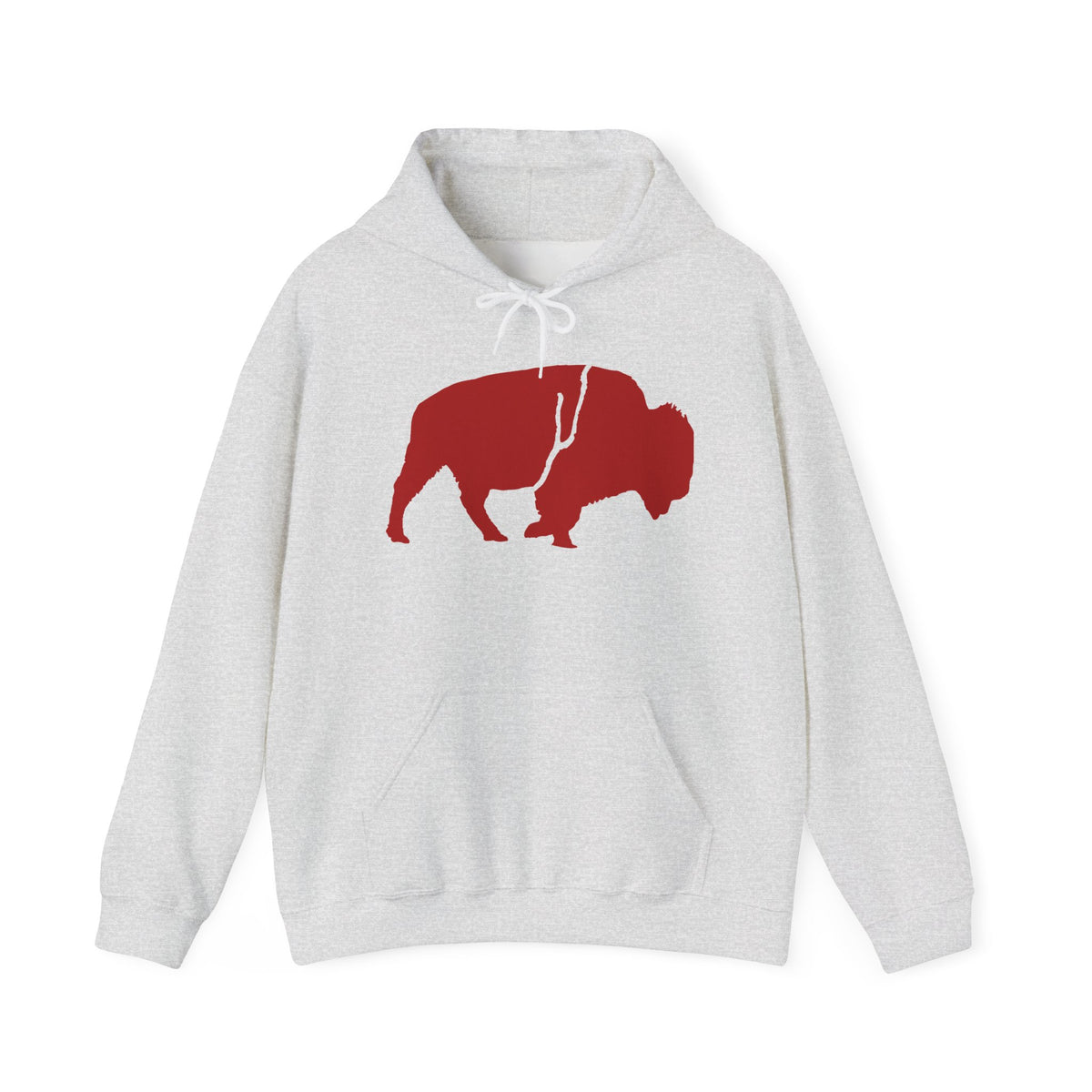 QKA Bills Backers Red Standing Buffalo Hoodie
