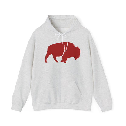 QKA Bills Backers Red Standing Buffalo Hoodie