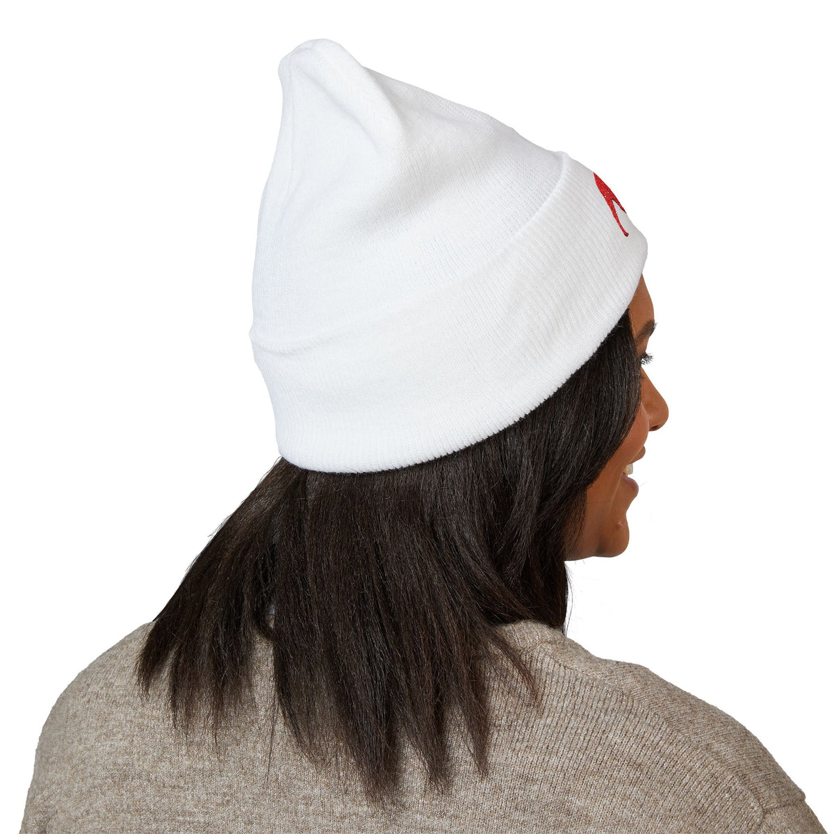 QKA Red Standing Buffalo Embroidered Beanie