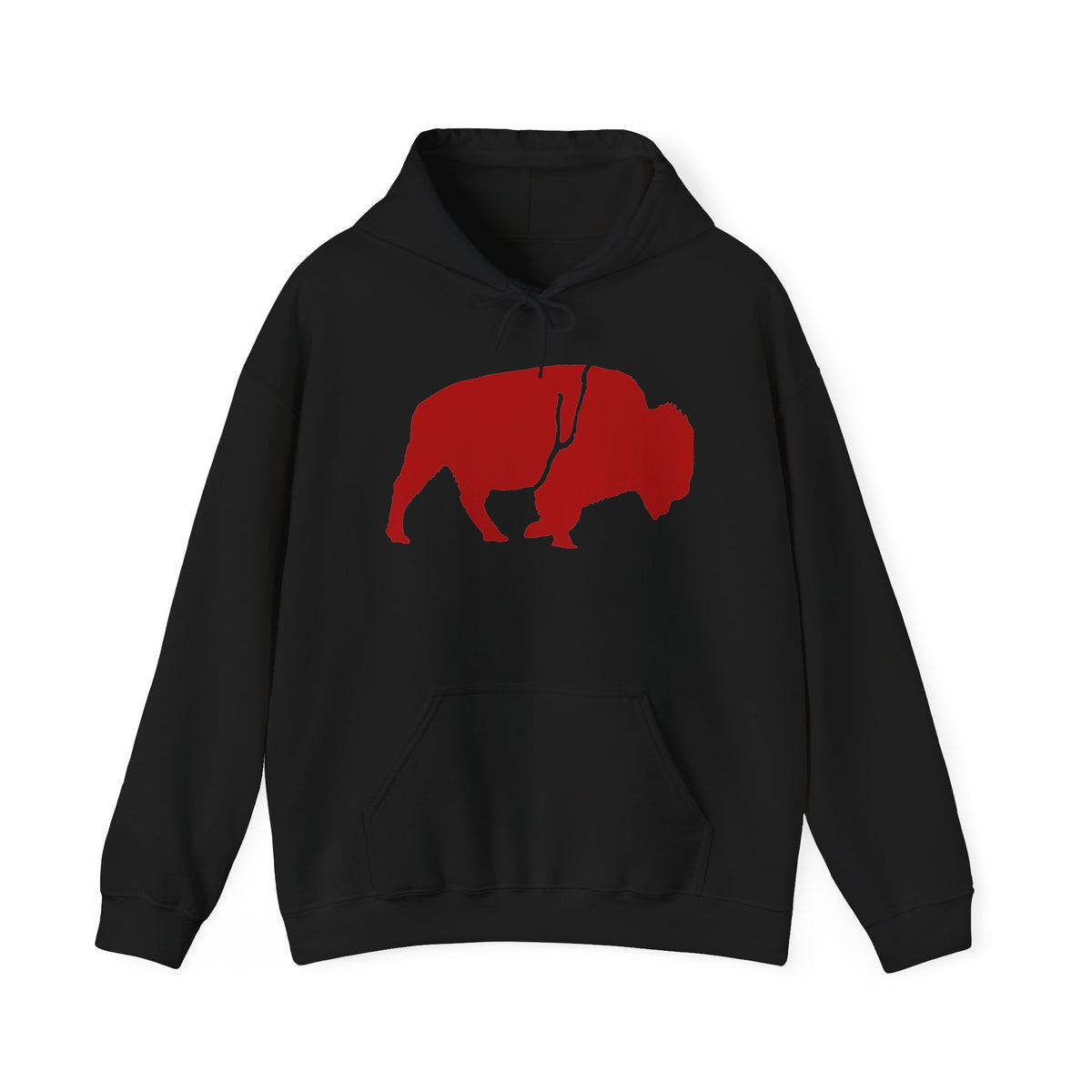 QKA Bills Backers Red Standing Buffalo Hoodie