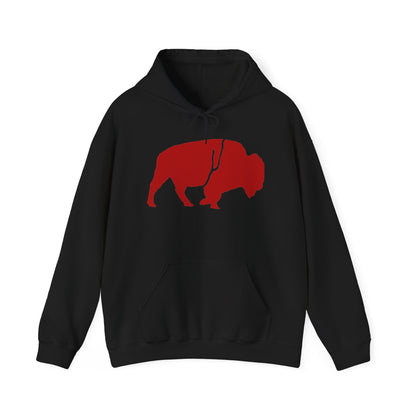 QKA Bills Backers Red Standing Buffalo Hoodie