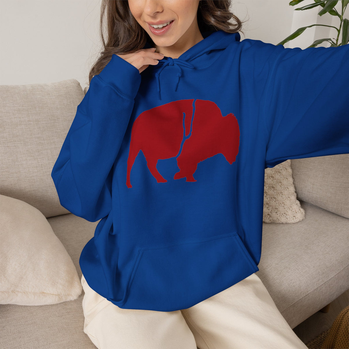 QKA Bills Backers Standing Buffalo Hoodie