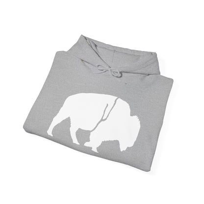 QKA Bills Backers White Standing Buffalo Hoodie